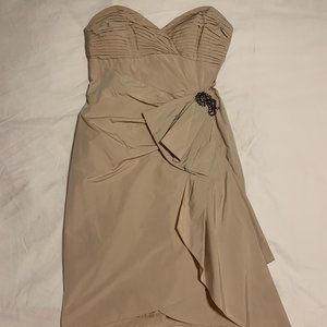 BCBG MaxAzria Sweetheart Strapless Nude Dress